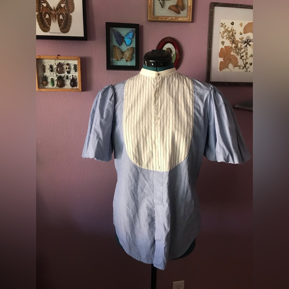 Vintage Inspired Puff Sleeve Blouse